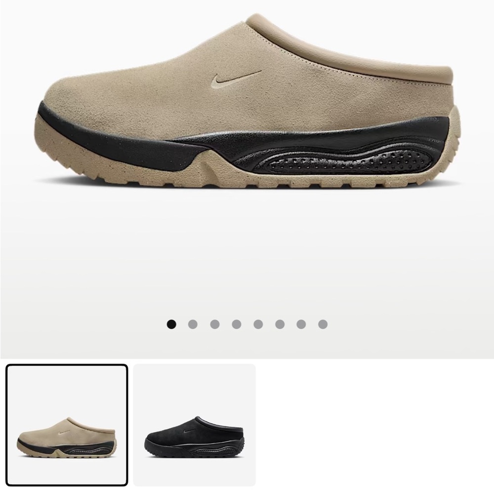 Nike Men's Beige and Black Slip-On Loafers ACG Rufus